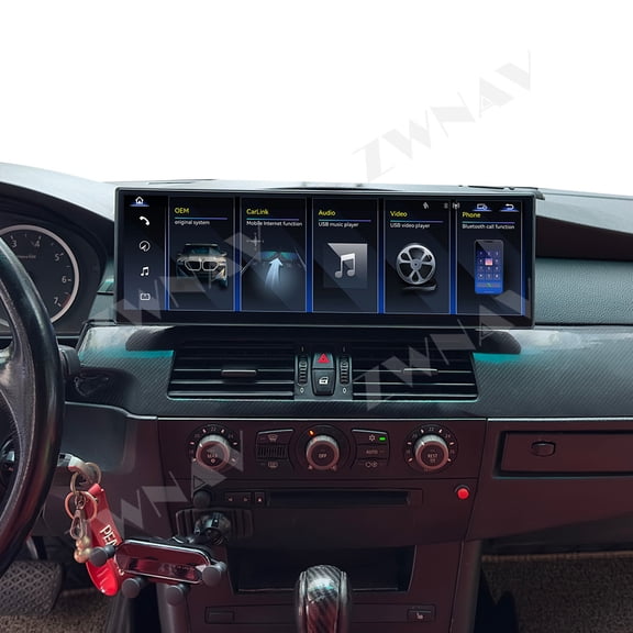ZWNAV 14.9 inch Car Radio For BMW 5 Series（E60/E61）2003-2010 Navigation Multimedia Head Unit GPS Carplay Linux Screen