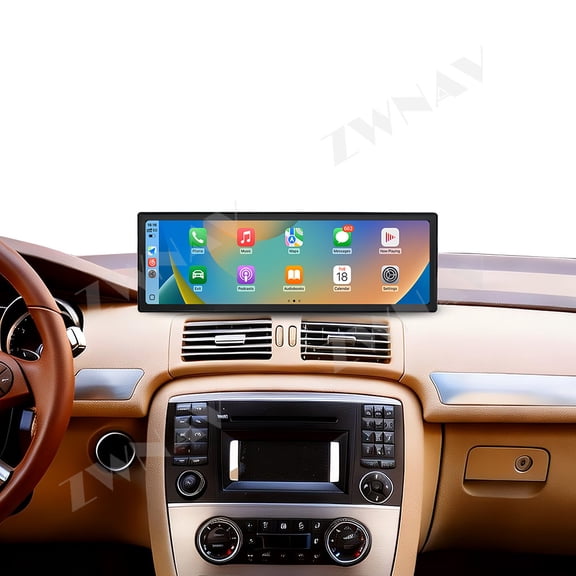 ZWNAV 14.9 inch Car Radio Stereo for Mercedes Benz R Class R300/R350 2006-2014 Android 15 Carplay Multimedia Video Player Screen GPS Navigation Head Unit