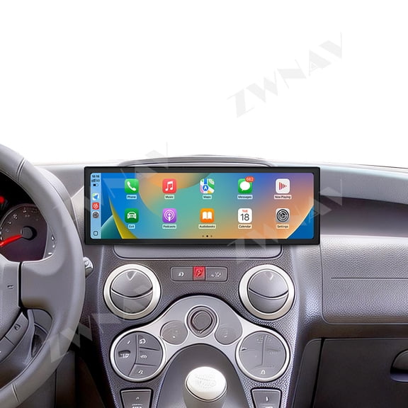 ZWNAV 14.9 inch Car Radio Stereo for Fiat Panda 2003-2012 Android 15 Carplay Multimedia Video Player Screen GPS Navigation Head Unit