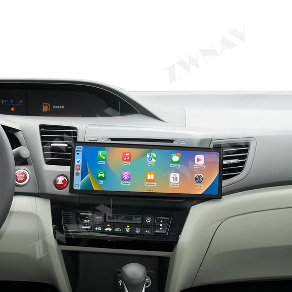 ZWNAV 14.9 inch Car Radio Stereo for Honda Civic 2012-2015 Android 15 Carplay Multimedia Video Player Screen GPS Navigation Head Unit