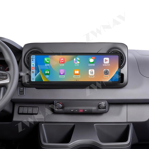 ZWNAV 14.9 inch Car Radio Stereo for Mercedes Benz Sprinter 2018-2026 Android 15 Carplay Multimedia Video Player Screen GPS Navigation Head Unit