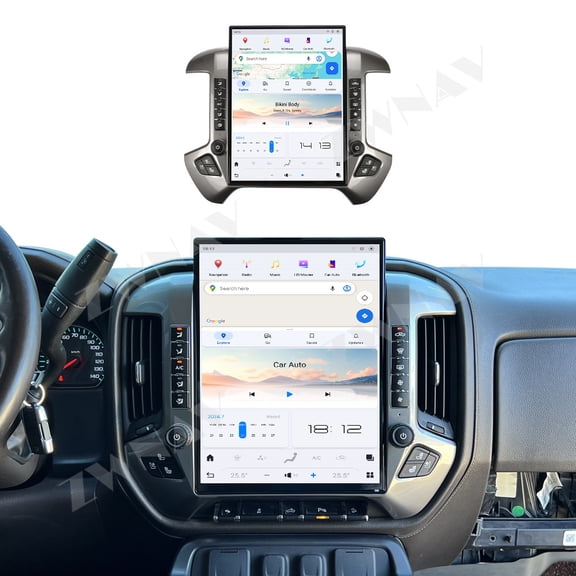 ZWNAV 15.6 inch Tesla Style Android 15 Car Radio For Chevrolet Silverado 2014-2019 Car Multimedia Player GPS Navigation Head Unit