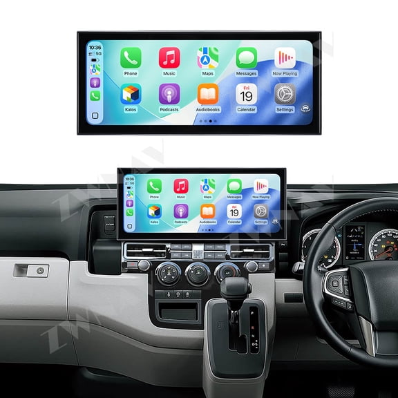 ZWNAV 15.8 inch Android 15 Qualcomm Carplay Car Radio For Toyota HiAce 2019 Car Autoradio Multimedia Player GPS Navigat Head Unit