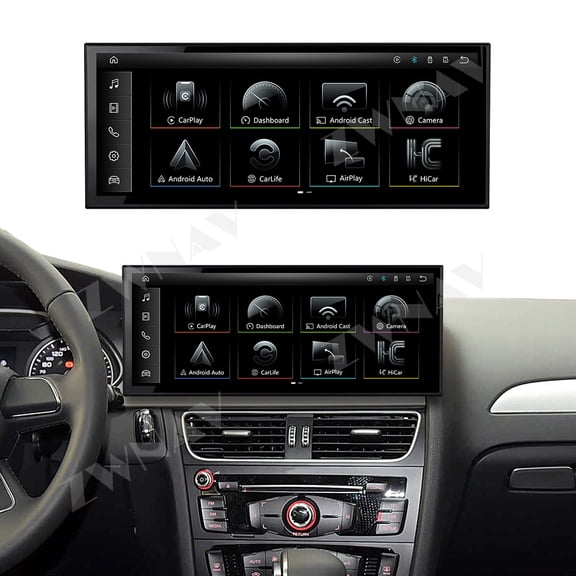 ZWNAV 15.8 inch Linux Carplay Screen for Audi A4/A5 2009-2016 IPS Touch Stereo Unit Multi Storage 4G DSP BT5.0 GPS