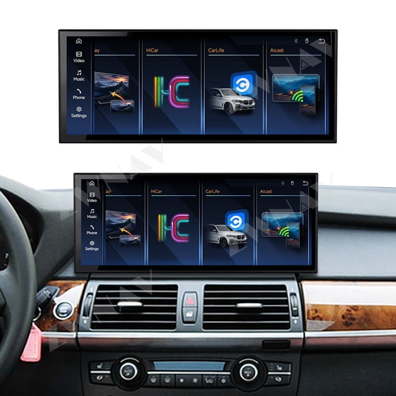 ZWNAV 15.8 inch Linux Carplay Screen for BMW X5 E70/X6 E71 2007-2013 NBT IPS Touch Stereo Unit Multi Storage 4G DSP BT5.0 GPS