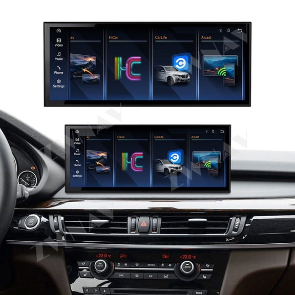 ZWNAV 15.8 inch Linux Carplay Screen for BMW X5/X6 F15 2014-2018 NBT IPS Touch Stereo Unit Multi Storage 4G DSP BT5.0 GPS