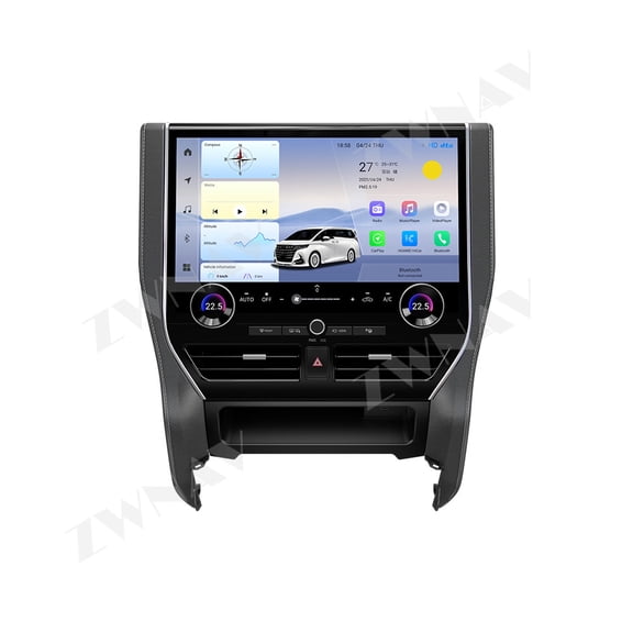 ZWNAV 16.8 inch Car Radio for Toyota Alphard Vellfire 30 Serise A30 Upgrade Alphard 40 Serise 2015-2020 Android Video Player GPS Carplay Heand Unit