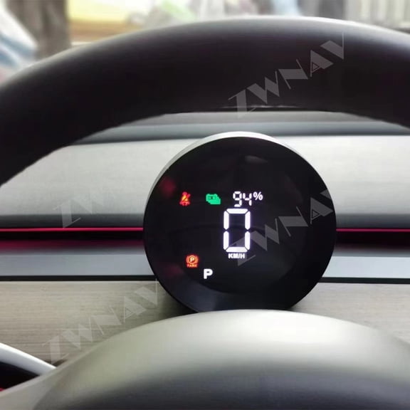 ZWNAV 2.1'' Car Head Up Display LCD Dashboard Instrument IPS Screen For Teslas Accessories for Model 3 Model Y