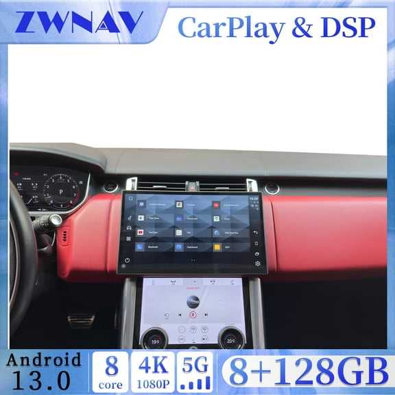 ZWNAV for 2018-2022 Land Rover Range Rover Vogue / Sport 13.3" Android 13 GPS Navigation System with Wireless CarPlay/Android Auto, HD Touchscreen and OTA Upgrades