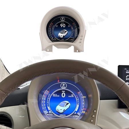 ZWNAV 7 inch For Fiat 500 2007-2024 Continental GT Car Navihua Upgrade LCD Dashboard System Auto Speedometer Auto Instrument