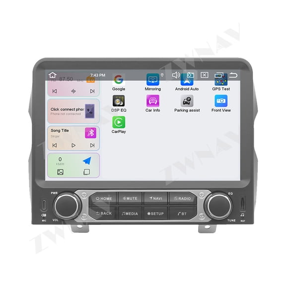 ZWNAV 8 inch Touch Screen Android 14 for Jeep Wrangler Gladiator 2018-2022 Car Radio Wireless Carplay GPS Stereo Player Navigation