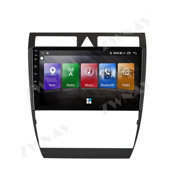 ZWNAV 9 inch Car Radio for Audi A6 1997-2004 Wireless BT CarPlay Android 14 Radio Car Multimedia Player Touch 2K QLED Screen