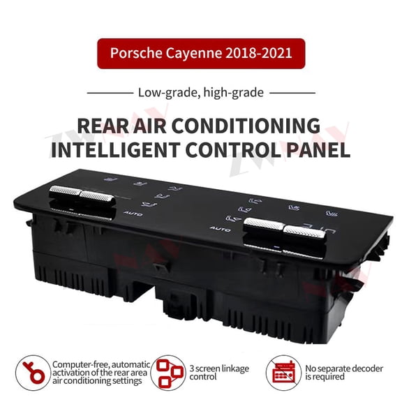 ZWNAV A/C Panel Air Conditioner Climate Control for Porsche Cayenne 2018-2021 Touch LCD Screen unit for rear seats