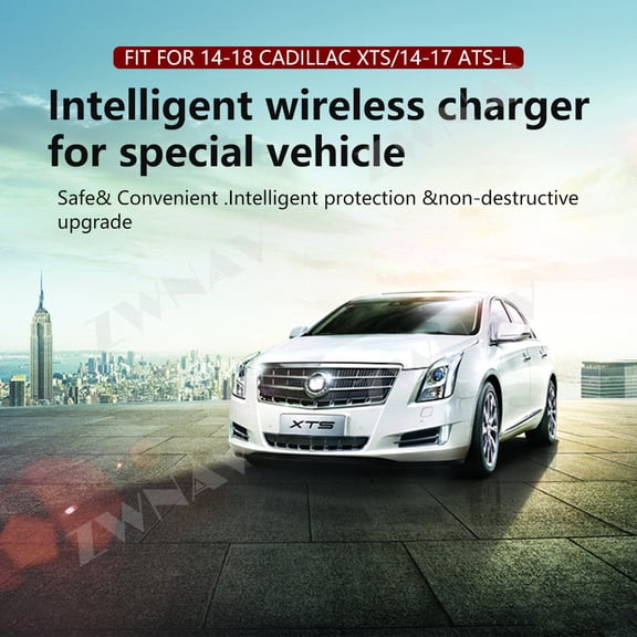 ZWNAV AI car Auto wireless charger for Cadillac XTS 2014-2018/ATS-L 2014-2017 Intelligent Infrared Fast Wireless Charging