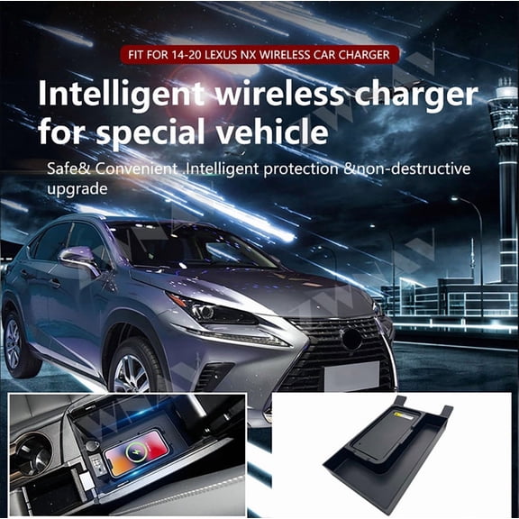 ZWNAV AI car Auto wireless charger for Lexus NX200 2014-2020 Intelligent Infrared Fast Wireless Charging