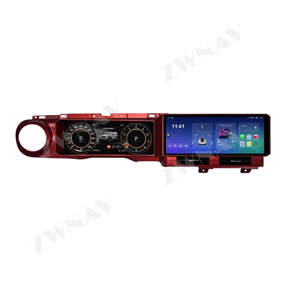 ZWNAV Android 14 New Upgrade Dual 12.3 inch Screen Car Radio+LCD Dashboard Digital Cluster Carplay For Jeep Wrangler JL 2018-2023
