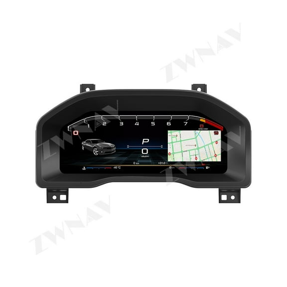 ZWNAV Car Dashboard Auto Digital Cluster For Chevrolet Silverado 2019-2023 GMC Virtual Cockpit Speedometer Carplay Map Navigation Unit