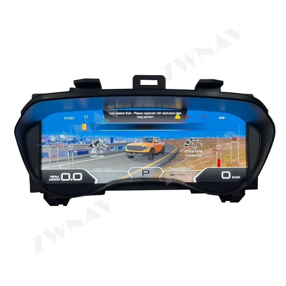 ZWNAV Car Digital Cluster For Ford Ranger T7 T8 2015-2021 QLCD Virtual Cockpit Speedometer Dashboard Odometer Instrument Meter Screen