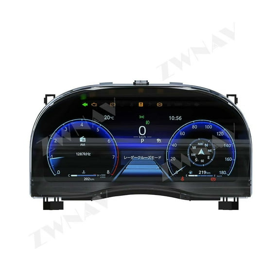 ZWNAV Digital Cluster For Toyota Alphard 30 Series 2015-2023 Update To 40 Series Virtual Cockpit Speed Meter Car Dashboard Instrument