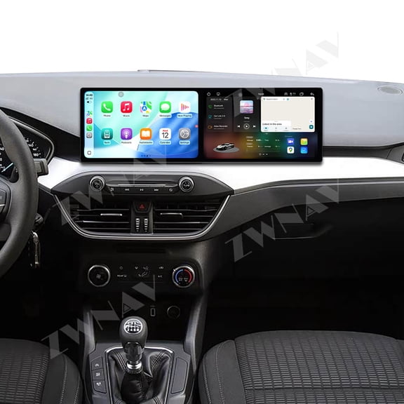 ZWNAV Dual 10.1 inch Screen Car Radio For Ford Focus 2019-2022 Android 15 Multimedia Player GPS Navigation Auto DSP Stereo Host
