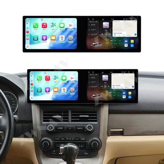 ZWNAV Dual 10.1 inch Screen Car Radio For Honda CRV 2007-2011 Android 15 Multimedia Player GPS Navigation Auto DSP Stereo Host