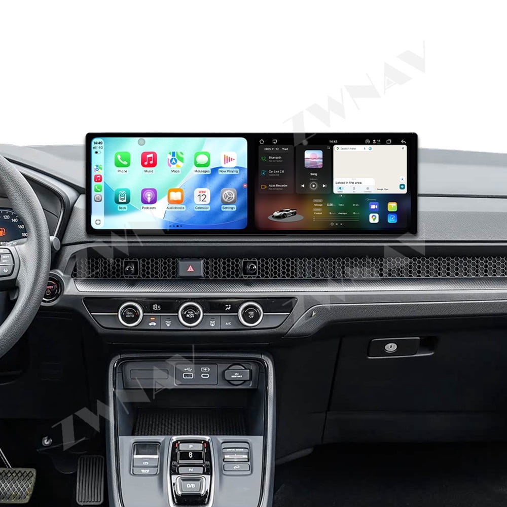ZWNAV Dual 10.1 inch Screen Car Radio for Honda CRV 2023 Android 15 ...
