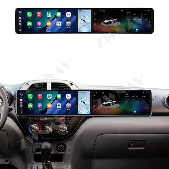 ZWNAV Dual 12.3 inch Android Car Radio for Toyota RAV4 2003-2005 with ...