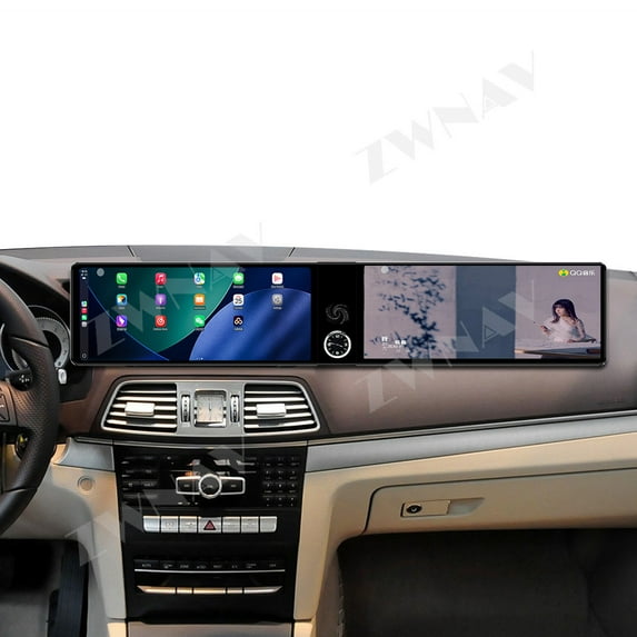 ZWNAV Dual 12.3 inch for Mercedes-Benz E-Class Two-Door Edition 2010-2015 GPS Navigation Android 13 Car Radio CarPlay Multimedia Player Head Stereo Unit HD Screen