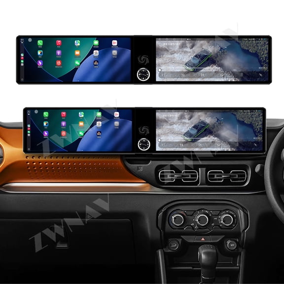 ZWNAV Dual 12.3 inch Screen Car Radio For Citroen C3 2023-2026 Android GPS Navigation Multimedia Video Player Stereo Receiver Head Unit