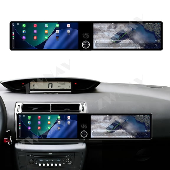 ZWNAV Dual 12.3 inch Screen Car Radio For Citroen C4 2004-2009 Android GPS Navigation Multimedia Video Player Stereo Receiver Head Unit