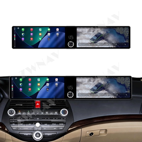ZWNAV Dual 12.3 inch Screen Car Radio For Honda Accord 8th 2008-2013 Android GPS Navigation Multimedia Video Player Stereo Receiver Head Unit