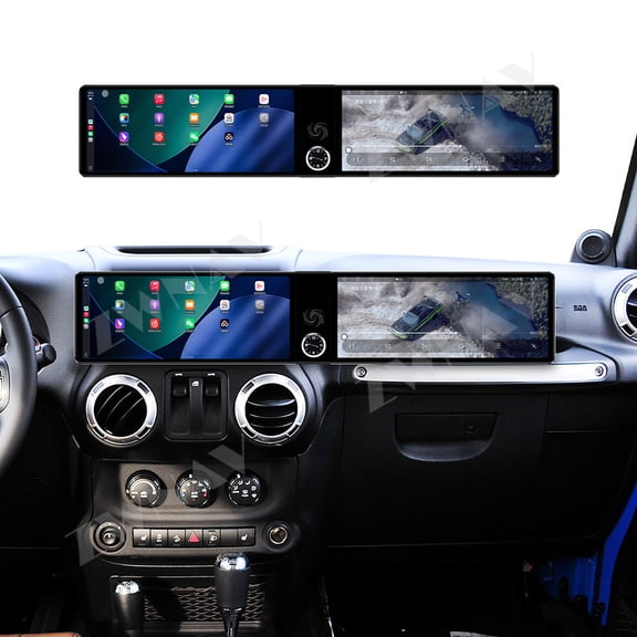 ZWNAV Dual 12.3 inch Screen Car Radio For Jeep Wrangler Unlimited 2004-2017 Android GPS Navigation Multimedia Video Player Stereo Receiver Head Unit