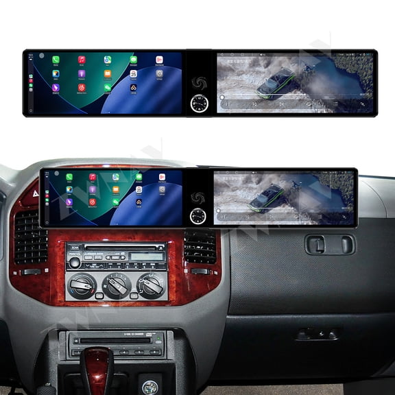 ZWNAV Dual 12.3 inch Screen Car Radio For Mitsubishi Pajero V31 1991-2012 Android GPS Navigation Multimedia Video Player Stereo Receiver Head Unit