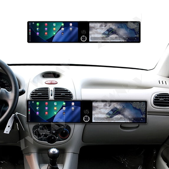 ZWNAV Dual 12.3 inch Screen Car Radio For Peugeot 206 2002-2010 Android GPS Navigation Multimedia Video Player Stereo Receiver Head Unit