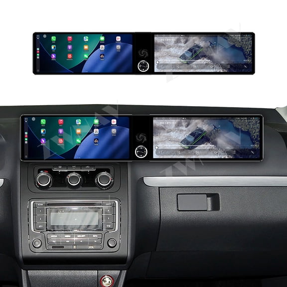 ZWNAV Dual 12.3 inch Screen Car Radio For Volkswagen Touran 2004-2015 Android GPS Navigation Multimedia Video Player Stereo Receiver Head Unit