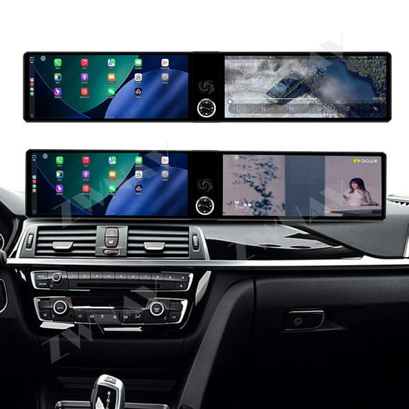 ZWNAV Dual 12.3 inch Screen Carplay Android 14 Car GPS Navigation for BMW 3 series 4 series 2018-2019 EVO Head Unit Multimedia Player Car Radio