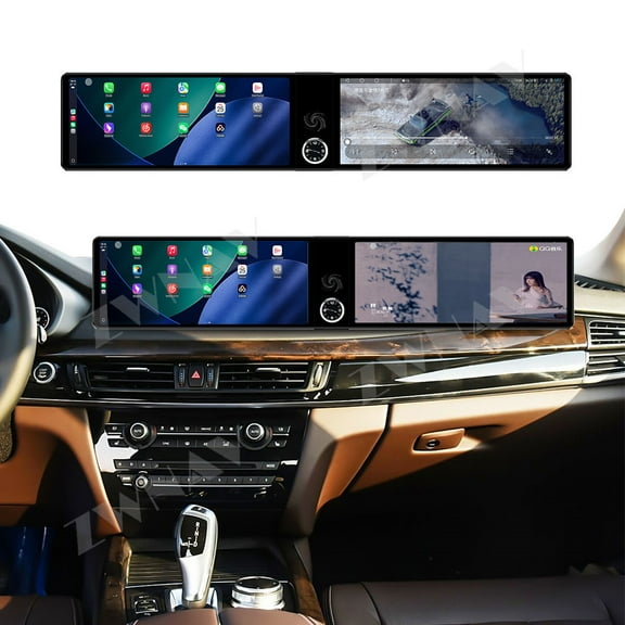 ZWNAV Dual 12.3 inch Screen Carplay Android 14 Car GPS Navigation for BMW X5/X6 2014-2016 NBT Head Unit Multimedia Player Car Radio