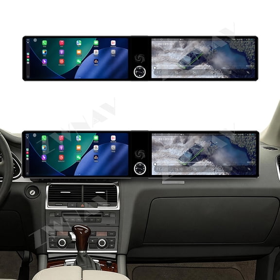 ZWNAV Dual 12.3 inch Touch Screen Android 13 Qualcomm 8 CORE Carplay Car Radio For Audi Q7 2005-2009 Car GPS Navigation Multimedia
