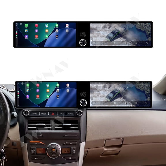 ZWNAV Dual 12.3 inch Touch Screen Android 13 Qualcomm 8 CORE Carplay Car Radio For Toyota Corolla 2007-2013 Car GPS Navigation Multimedia