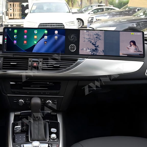 ZWNAV Dual 12.3 inch for Audi A6/A6L 2013-2018 GPS Navigation Android 13 Car Radio CarPlay Multimedia Player Head Stereo Unit HD Screen