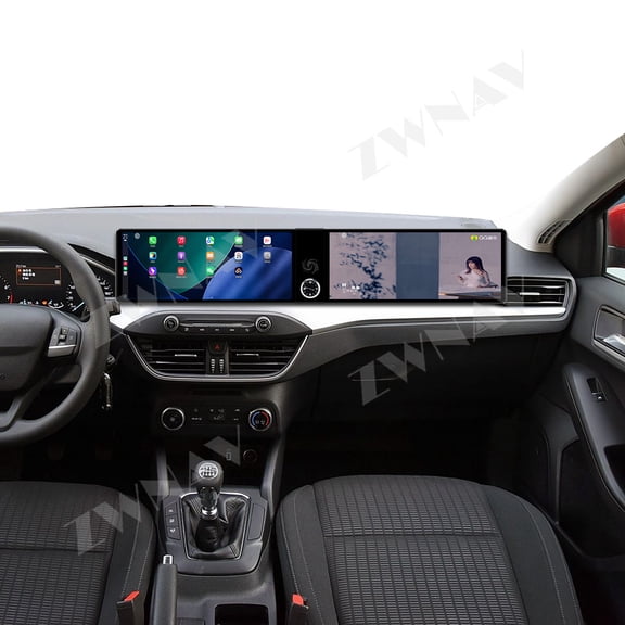 ZWNAV Dual 12.3 inch for Ford Focus 2019-2022 GPS Navigation Android 13 Car Radio CarPlay Multimedia Player Head Stereo Unit HD Screen