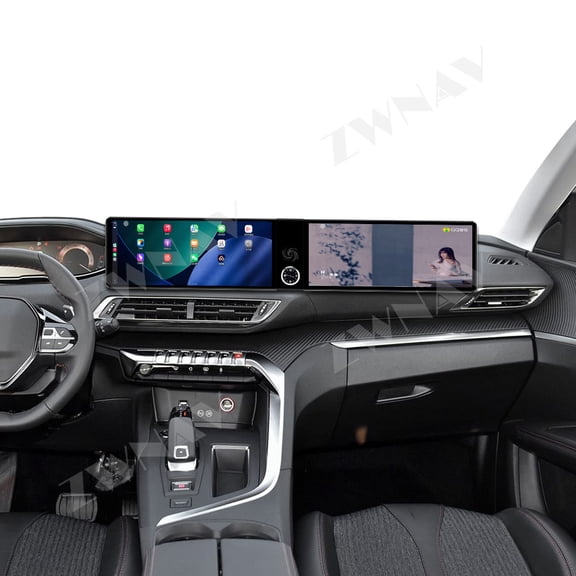 ZWNAV Dual 12.3 inch for Peugeot 4008 2016-2022 GPS Navigation Android 13 Car Radio CarPlay Multimedia Player Head Stereo Unit HD Screen