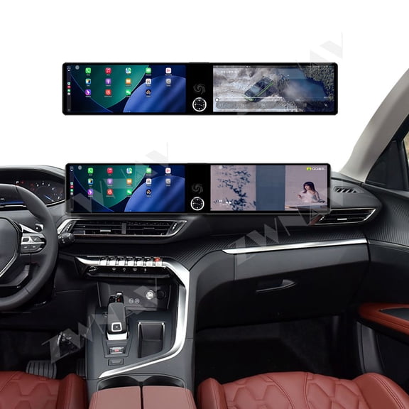 ZWNAV Dual 12.3 inch for Peugeot 4008 2016-2022 GPS Navigation Android 13 Car Radio CarPlay Multimedia Player Head Stereo Unit HD Screen