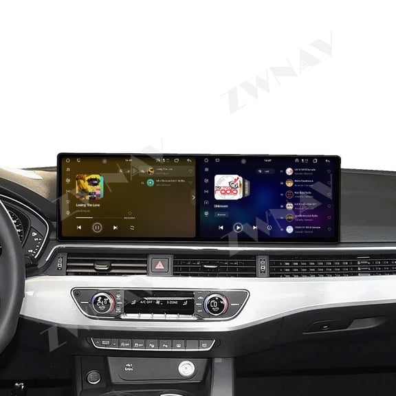ZWNAV Dual 9.1 inch Screen Car Radio For Audi A4 A5 2017-2019 Android 15 Multimedia Player GPS Navigation Auto DSP Stereo Host