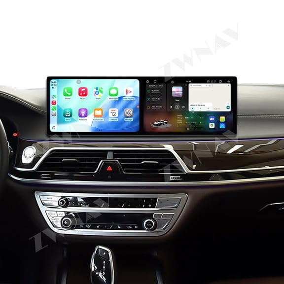 ZWNAV Dual 9.1 inch Screen Car Radio For BMW 7 Series 2016-2018 Android 15 Multimedia Player GPS Navigation Auto DSP Stereo Host