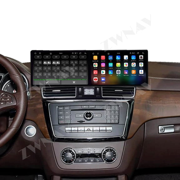 ZWNAV Dual 9.1 inch Screen Car Radio For Mercedes-Benz GLE/GLS W212 2015-2018 Android 15 Multimedia Player GPS Navigation Auto DSP Stereo Host