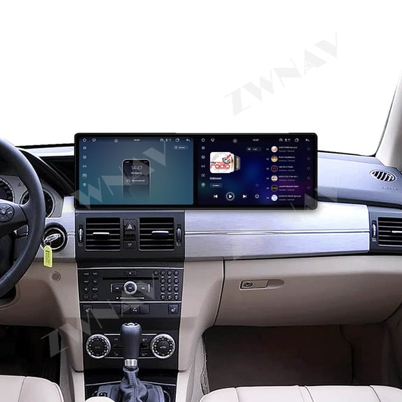 ZWNAV Dual 9.1 inch Screen Car Radio For Mercedes-Benz GLK X204 2009-2012 Android 15 Multimedia Player GPS Navigation Auto DSP Stereo Host