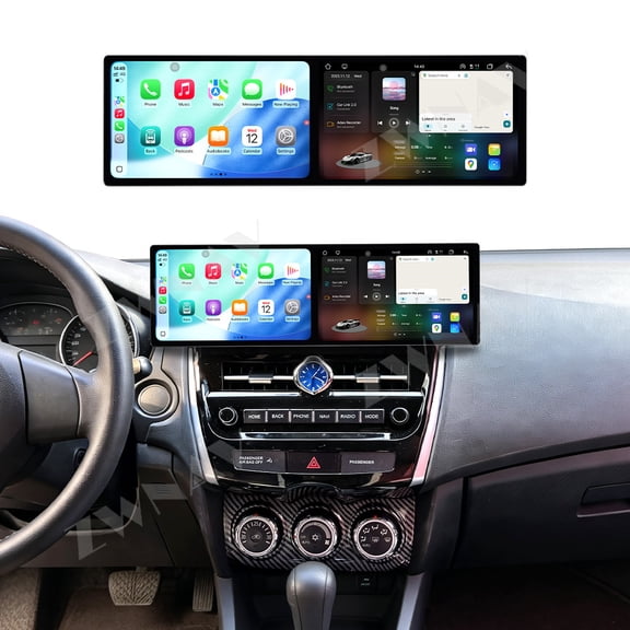 ZWNAV Dual 9.1 inch Screen Car Radio For Mitsubishi ASX 2013-2020 Android 15 Multimedia Player GPS Navigation Auto DSP Stereo Host