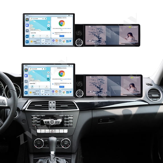 ZWNAV Dual Screen 13.1 inch+12.3 inch Android 15 Carplay Car Radio for ...