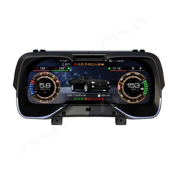 ZWNAV For Chevrolet Camaro 2010-2015 Car LCD Digital Cluster Virtual Cockpit Speedometer Dashboard Instrument Panel